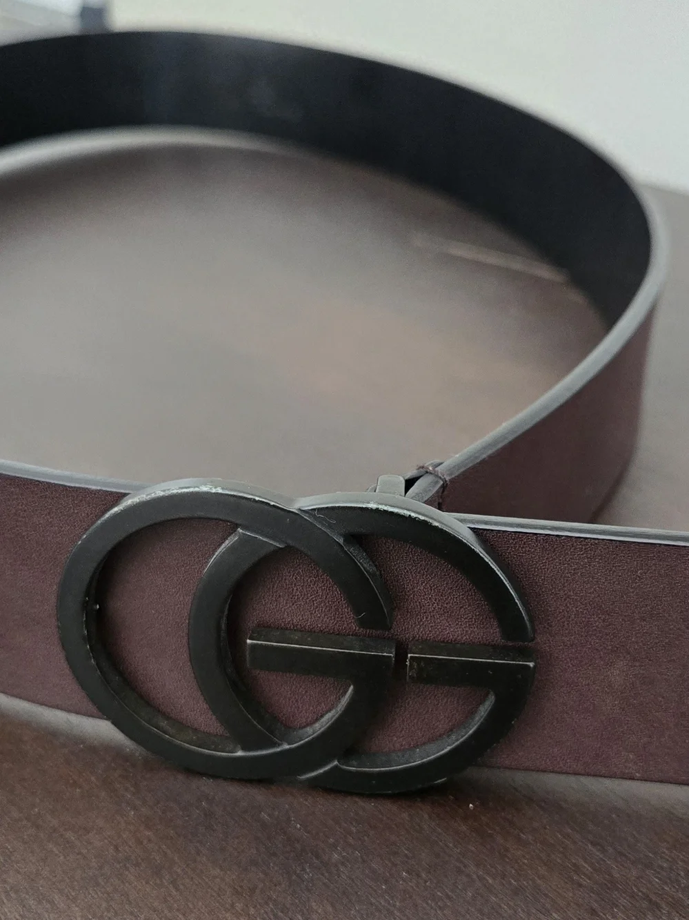 Gucci Double G Belt in Dark Brown with Black Buckle